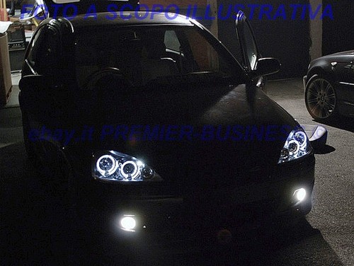 Fari angel eyes - cromo, led
